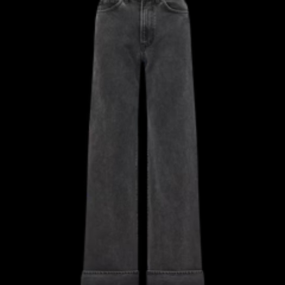 NEW VERONICA BEARD Taylor Cuffed Wide-Leg Jean Size: 29 Stoned Washed Onyx - Picture 2 of 11
